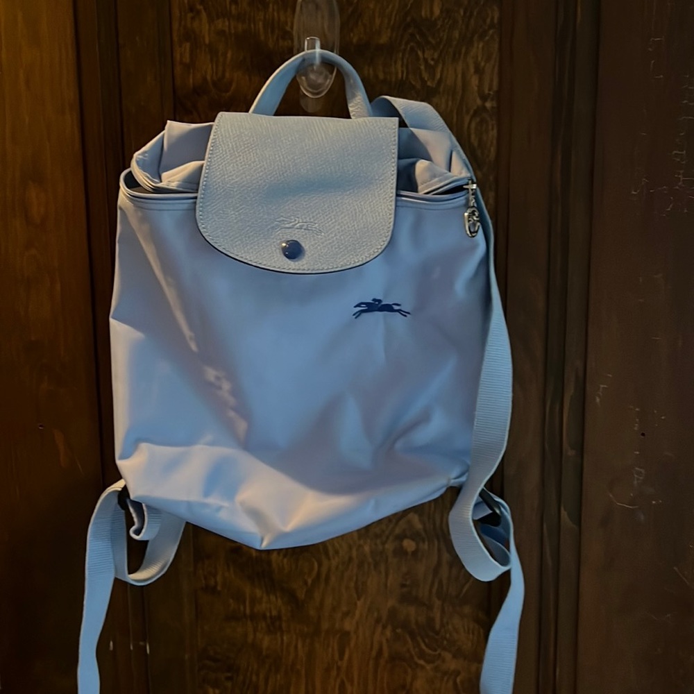 Blue long champ backpack